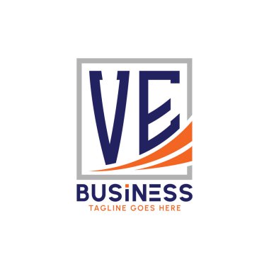 Letter VE Business Logo. Modern VE Logo for Corporate Branding. VE Growth Success Logo clipart