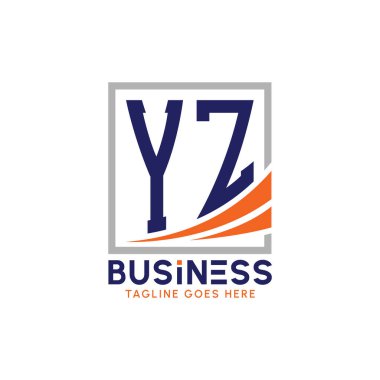 Letter YZ Business Logo. Modern YZ Logo for Corporate Branding. YZ Growth Success Logo clipart