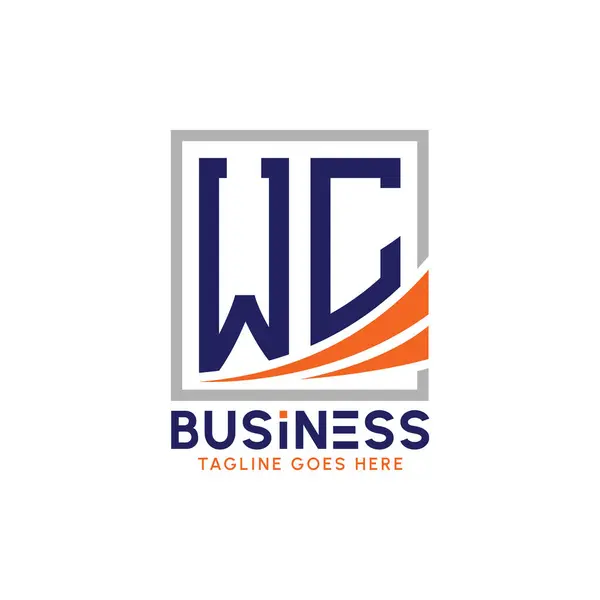 Mektup WC İş Logosu. Şirket Markası için Modern WC Logosu. WC Büyüme Başarısı Logosu