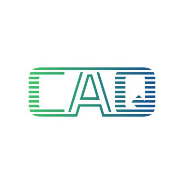 Modern CAQ Logo Tasarımı. CAQ Minimalist, Profesyonel ve İş Kimliği için Çok Yönlü Markalaştırma Simgesi
