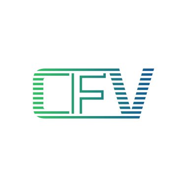 Modern CFV Logo Tasarımı. İş Kimliği için CFV Minimalist, Profesyonel ve Çok Yönlü Markalaştırma Simgesi