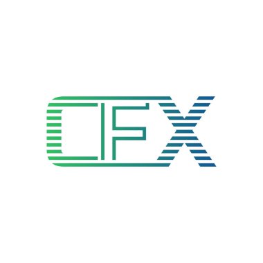 Modern CFX Logo Tasarımı. İş Kimliği için CFX Minimalist, Profesyonel ve Çok Yönlü Markalaştırma Simgesi