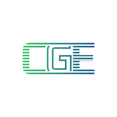 Modern CGE Logo Tasarımı. İş Kimliği için CGE Minimalist, Profesyonel ve Çok Yönlü Markalaştırma Simgesi