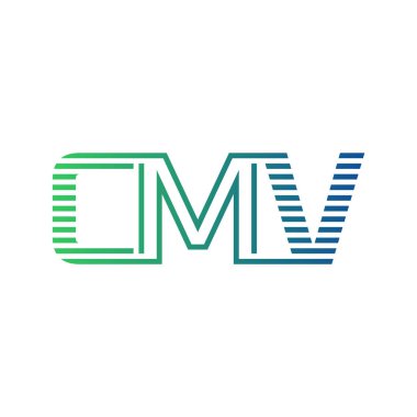 Modern CMV Logo Tasarımı. İş Kimliği için CMV Minimalist, Profesyonel ve Çok Yönlü Markalaştırma Simgesi