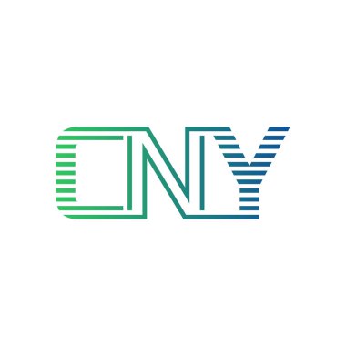 Modern NY Logo Tasarımı. CNY Minimalist, Profesyonel ve İş Kimliği için Çok Yönlü Markalaştırma Simgesi