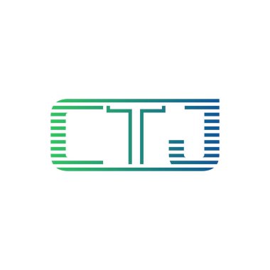 Modern CTJ Logo Tasarımı. CTJ Mektubu İş Kimliği Minimalist, Profesyonel ve Çok Yönlü Markalaştırma Simgesi