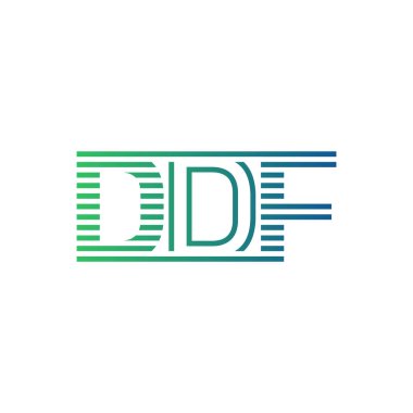Modern DDF Logo Tasarımı. İş Kimliği için DDF Minimalist, Profesyonel ve Çok Yönlü Markalaştırma Simgesi