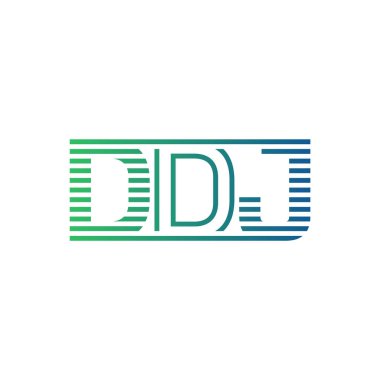 Modern DDJ Logo Tasarımı. İş Kimliği için DDJ Minimalist, Profesyonel ve Çok Yönlü Markalaştırma Simgesi