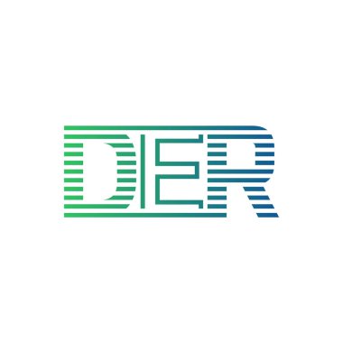 Modern DER Logo Tasarımı. Harf DER İş Kimliği Minimalist, Profesyonel ve Çok Yönlü Markalaştırma Simgesi