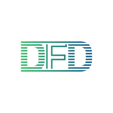 Modern DFD Logo Tasarımı. İş Kimliği için DFD Minimalist, Profesyonel ve Çok Yönlü Markalaştırma Simgesi