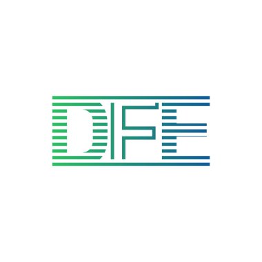 Modern DFE Logo Tasarımı. İş Kimliği için DFE Minimalist, Profesyonel ve Çok Yönlü Markalaştırma Simgesi