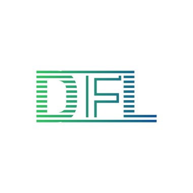 Modern DFL Logo Tasarımı. İş Kimliği için DFL Minimalist, Profesyonel ve Çok Yönlü Markalaştırma Simgesi