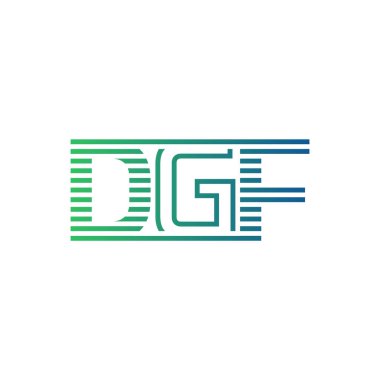 Modern DGF Logo Tasarımı. İş Kimliği için DGF Minimalist, Profesyonel ve Çok Yönlü Markalaştırma Simgesi