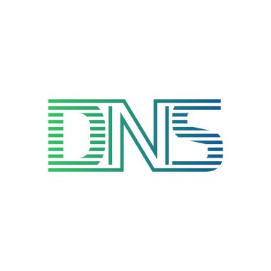 Modern DNS Logo Tasarımı. İş Kimliği için DNS Minimalist, Profesyonel ve Çok Yönlü Markalaştırma Simgesi