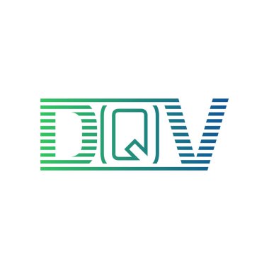 Modern DQV Logo Tasarımı. Harf DQV Minimalist, Profesyonel ve İş Kimliği için Çok Yönlü Markalaştırma Simgesi