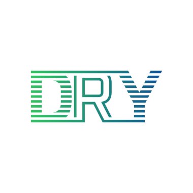 Modern DRY Logo Tasarımı. Kuru Harf Minimalist, Profesyonel ve İş Kimliği için Çok Yönlü Markalaştırma Simgesi