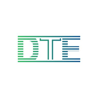 Modern DTE Logo Tasarımı. Harf DTE İş Kimliği Minimalist, Profesyonel ve Çok Yönlü Markalaştırma Simgesi