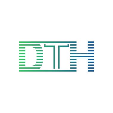 Modern DTH Logo Tasarımı. İş Kimliği için DTH Minimalist, Profesyonel ve Çok Yönlü Markalaştırma Simgesi