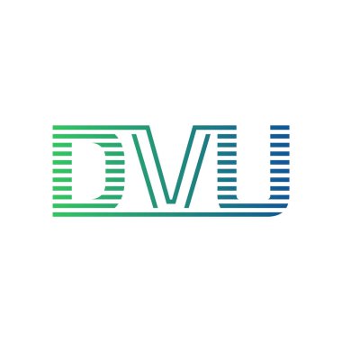 Modern DVU Logo Tasarımı. DVU Minimalist, Profesyonel ve İş Kimliği için Çok Yönlü Markalaştırma Simgesi
