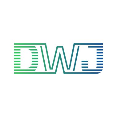 Modern DWJ Logo Tasarımı. İş Kimliği için DWJ Minimalist, Profesyonel ve Çok Yönlü Markalaştırma Simgesi