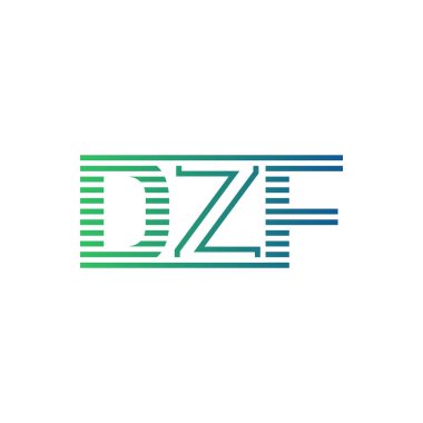 Modern DZF Logo Tasarımı. İş Kimliği için DZF Minimalist, Profesyonel ve Çok Yönlü Markalaştırma Simgesi