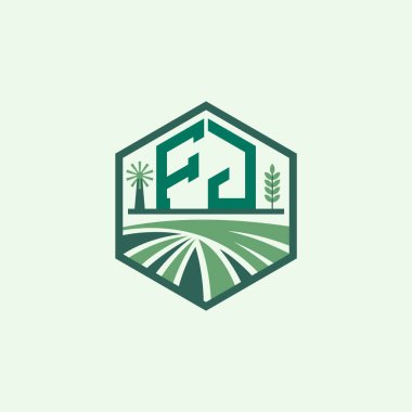 Modern Agricultural FJ Logo Design. Letter FJ Farm Logo and Field Icon for Eco-Friendly Branding. FJ Sustainable Agriculture Emblem clipart