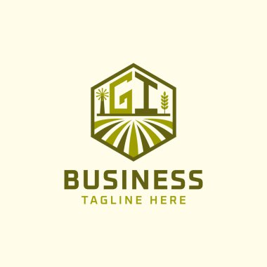 GI Farm Logo Tasarımı - 124; Çevre dostu Sürdürülebilir İşletmeler için Modern GI Agro Logosu