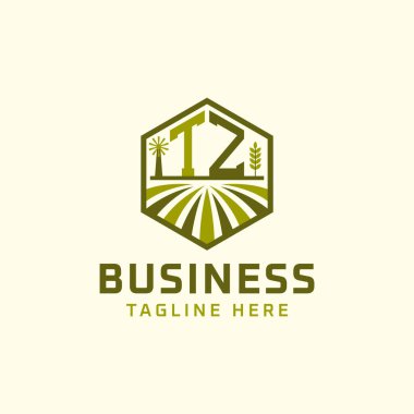 TZ Farm Logo Design | Modern TZ Agro Logo for Eco-Friendly Sustainable Businesses clipart