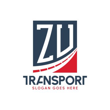 ZU Taşımacılık Logosu Tasarımı. Modern ZU Kargo Logosu, Ulaştırma Şirketi ve Filo İşletmeleri
