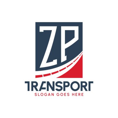Harf ZP Nakliye Logosu Tasarımı. Modern ZP Karayolu Teslimat, Ulaştırma Şirketi ve Filo İşletmeleri Logosu