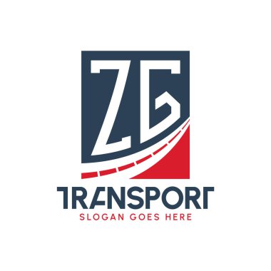 Harf ZG Nakliye Logosu Tasarımı. Modern ZG Karayolu Teslimat, Ulaştırma Şirketi ve Filo İşletmeleri Logosu