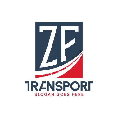 ZF Taşımacılık Logosu Tasarımı. Modern ZF Karayolu Teslimat, Ulaştırma Şirketi ve Filo İşletmeleri Logosu