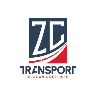 Harf ZC Nakliye Logosu Tasarımı. Modern ZC Karayolu Teslimat, Ulaştırma Şirketi ve Filo İşletmeleri Logosu