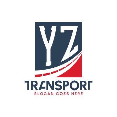 YZ Taşımacılık Logosu Tasarımı. Modern YZ Kargo, Ulaştırma Şirketi ve Filo İşletmeleri Logosu