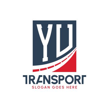 Letter Yu Taşımacılık Logosu Tasarımı. Modern YU Kargo Logosu, Ulaştırma Şirketi ve Filo İşletmeleri
