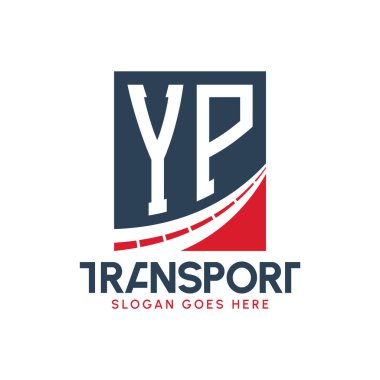 Harf YP Nakliye Logosu Tasarımı. Modern YP Taşımacılık, Taşımacılık Şirketi ve Filo İşletmeleri Logosu