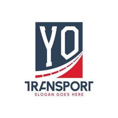 Letter YO Nakliye Logosu Tasarımı. Modern YO Kargo Logosu, Ulaştırma Şirketi ve Filo İşletmeleri