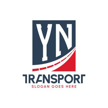 Harf YN Nakliye Logosu Tasarımı. Modern YN Taşımacılık, Ulaştırma Şirketi ve Filo İşletmeleri Logosu