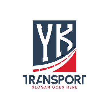 YK Taşımacılık Logosu Tasarımı. Modern YK Taşımacılık, Taşımacılık Şirketi ve Filo İşletmeleri Logosu