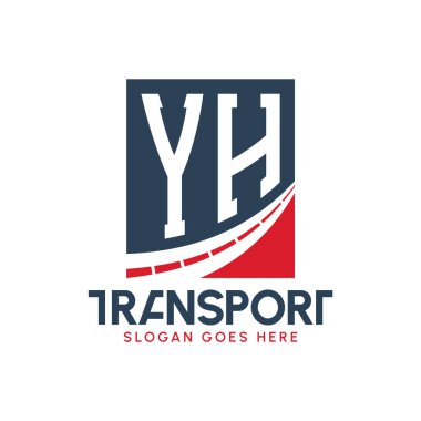 YH Taşımacılık Logosu Tasarımı. Modern YH Kargo Logosu, Ulaştırma Şirketi ve Filo İşletmeleri