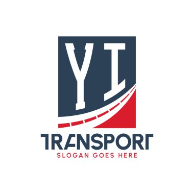 YI Taşımacılık Logosu Tasarımı. Modern YI Kargo Logosu, Ulaştırma Şirketi ve Filo İşletmeleri