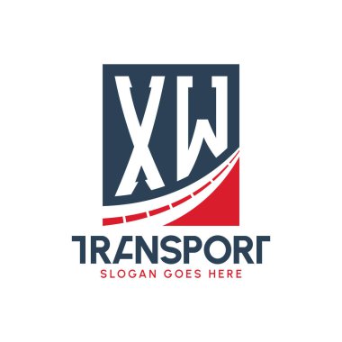 Harf XW Nakliye Logosu Tasarımı. Modern XW Taşımacılık, Nakliye Şirketi ve Filo İşletmeleri Logosu