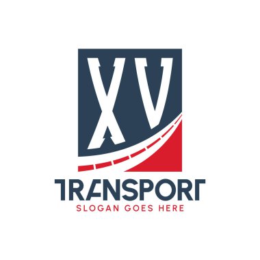 Harf XV Nakliye Logosu Tasarımı. Modern XV Taşımacılık, Taşımacılık Şirketi ve Filo İşletmeleri Logosu