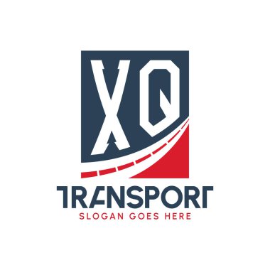 Harf XQ Nakliye Logosu Tasarımı. Modern XQ Karayolu Teslimat, Ulaştırma Şirketi ve Filo İşletmeleri Logosu