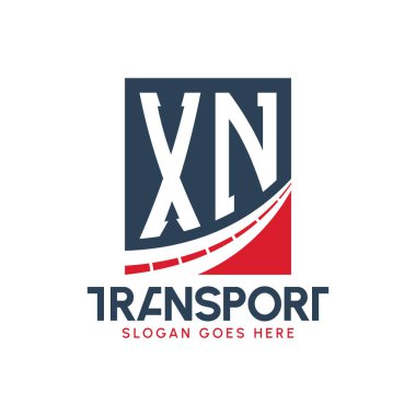 Harf XN Nakliye Logosu Tasarımı. Modern XN Yol Teslimat Logosu, Ulaştırma Şirketi ve Filo İşletmeleri