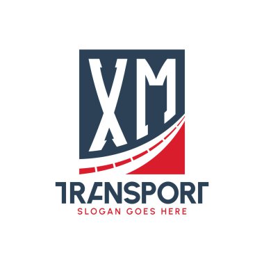 Harf XM Nakliye Logosu Tasarımı. Modern XM Taşımacılık, Ulaştırma Şirketi ve Filo İşletmeleri Logosu