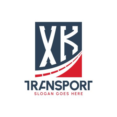 Harf XK Nakliye Logosu Tasarımı. Modern XK Taşımacılık, Nakliye Şirketi ve Filo İşletmeleri Logosu