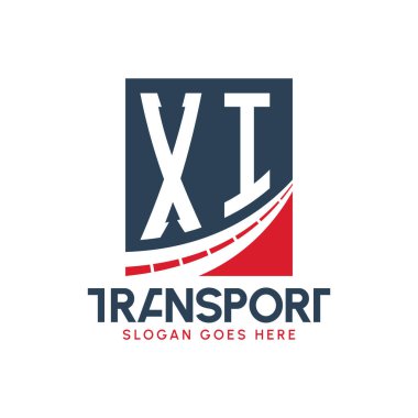 Harf XI Nakliye Logosu Tasarımı. Modern XI Kargo Logosu, Ulaştırma Şirketi ve Filo İşletmeleri