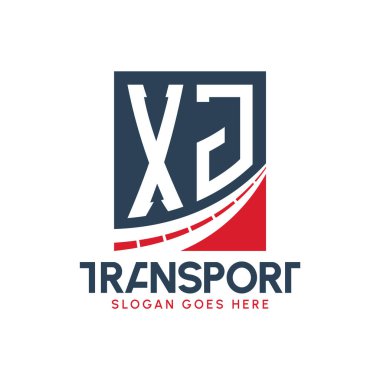 Harf XJ Nakliye Logosu Tasarımı. Modern XJ Taşımacılık, Ulaştırma Şirketi ve Filo İşletmeleri Logosu
