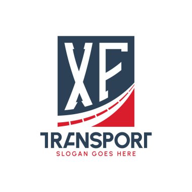 Harf XF Nakliye Logosu Tasarımı. Modern XF Taşımacılık, Ulaştırma Şirketi ve Filo İşletmeleri Logosu
